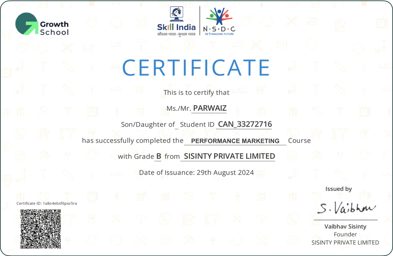 nsdc certificate